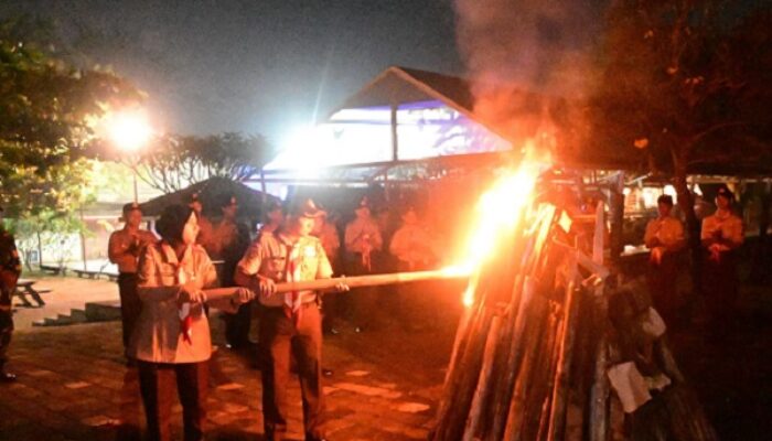 Saka Dirgantara Lanud Husein Sastranegara Gelar Persami: Tanamkan Disiplin, Nasionalisme, dan Kepedulian Lingkungan