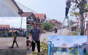 Sambut HUT Kemerdekaan ke-80 RI, Pemdes Kaliwlingi Gelar Aksi Bersih-Bersih dan Pemasangan Atribut Merah Putih