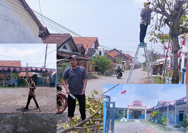 Sambut HUT Kemerdekaan ke-80 RI, Pemdes Kaliwlingi Gelar Aksi Bersih-Bersih dan Pemasangan Atribut Merah Putih