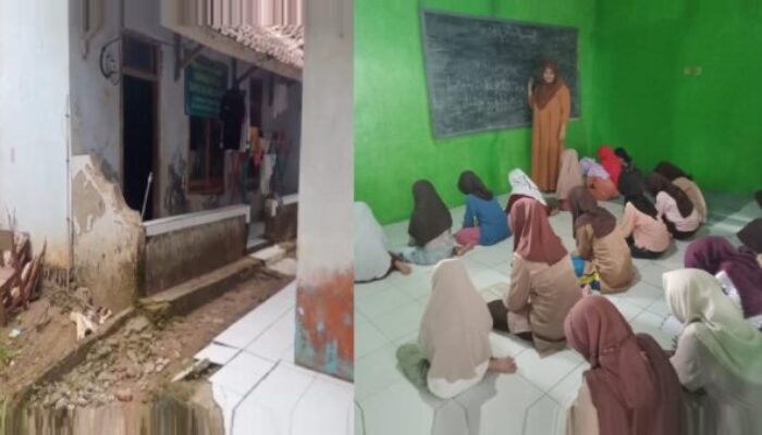 Gedung Madrasah Diniyah Kubangkondang Pandeglang Memprihatinkan, Butuh Bantuan Segera