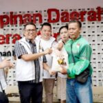 Gerindra Sumut silaturahmi bersama komunitas ojol dan bagikan 1.000 paket beras