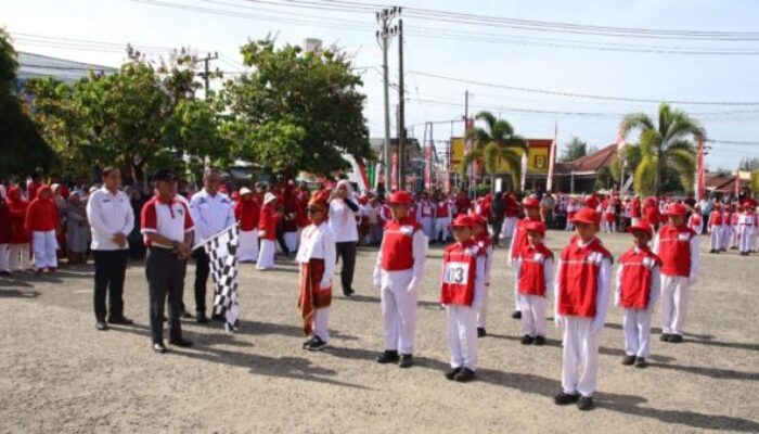 Jelang HUT RI ke-80 di Aceh Selatan Meriah, 22 Sekolah SD Ikut Gerak Jalan Indah Tapaktuan
