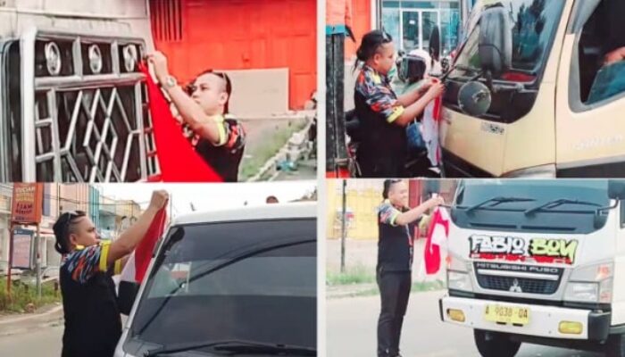 LSM GMBI Lebak Bagikan 80 Bendera Merah Putih Jelang HUT RI ke-80