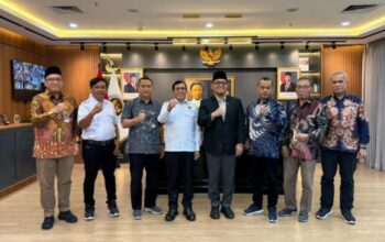 Pengurus PWI Pusat melakukan audiensi dengan BP Haji di Jakarta