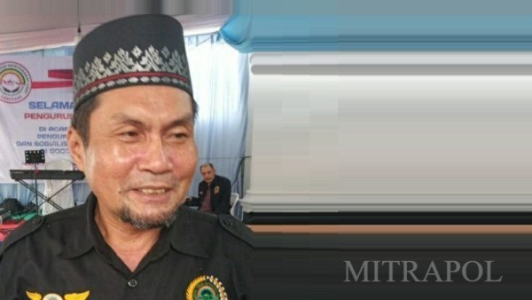 Ketua Umum Lemtari Suhaili Husein Datuk Mudo saat memberikan sambutan pada acara silaturahmi dan sosialisasi aplikasi digital di Depok.
