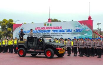 Polda Sumut apel gelar pasukan amankan Powerboat Toba 2025