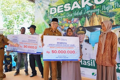 Peluncuran Program Desaku Maju Lampung oleh Gubernur Mirza di Desa Wonomarto