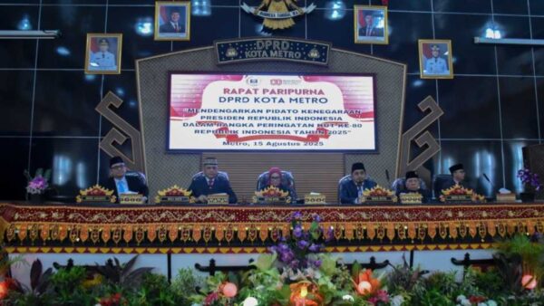 Ketua DPRD Metro bersama Forkopimda ikuti Sidang Tahunan MPR DPR RI 2025 secara virtual