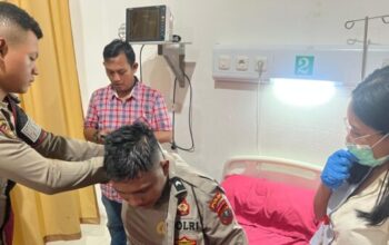 Polisi mengalami luka saat mengamankan unjuk rasa di DPRD Sumut
