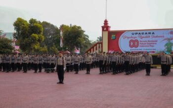 Upacara HUT RI ke-80 di Polda Sumut berlangsung khidmat