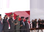 Kapolda Papua Tengah Ikuti Upacara Tabur Bunga HUT RI ke-80 di Pantai Nabire