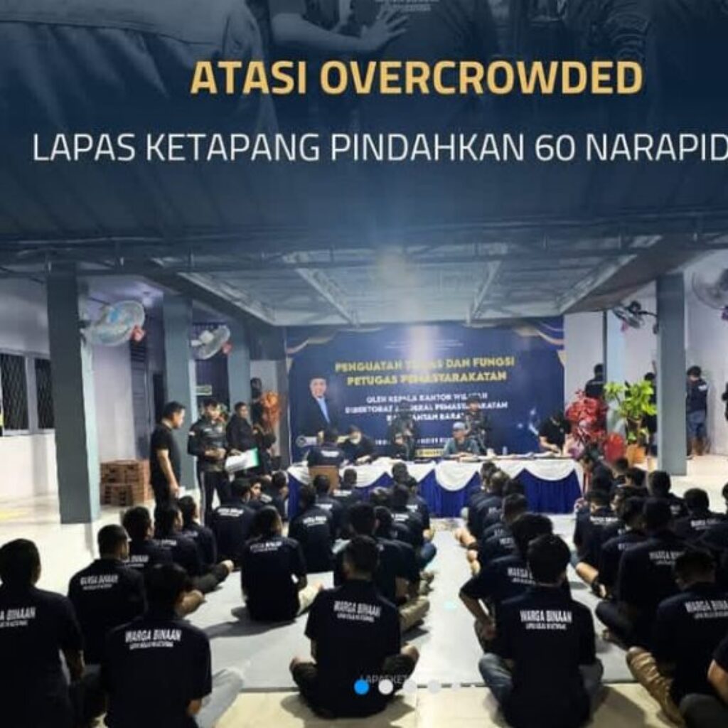 Atasi Overcrowded, Lapas Ketapang Pindahkan 60 Narapidana ke Lapas Pontianak