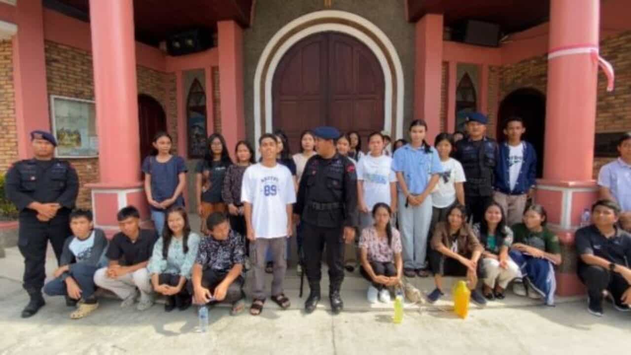 Brimob Sumut Gelar Minggu Kasih, Tebar Kebahagiaan di Panti Asuhan Santa Lucia