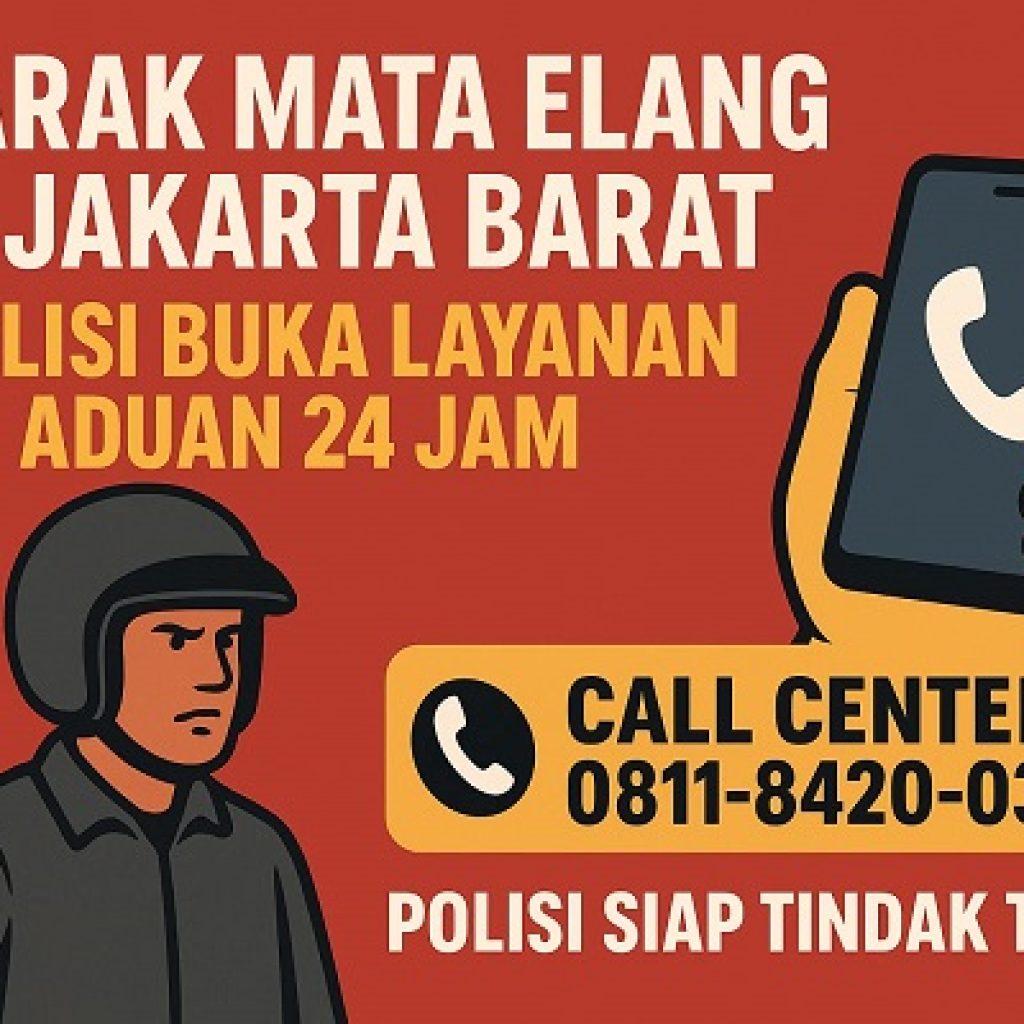 Mata Elang Marak di Jakarta Barat, Kasat Reskrim Imbau Warga Lapor ke Call Center