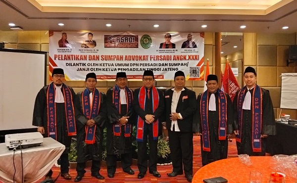 Pelantikan dan Sumpah Advokat Persadi Jateng-DIY, 108 Advokat Resmi Dilantik