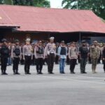 Apel kesiapan Polres Nabire bersama TNI, Satpol PP, dan Senkom