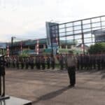 Upacara kenaikan pangkat Bintang Bhayangkara Nararya di Polres Ketapang