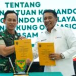 Penandatanganan kerja sama antara Kodam II Sriwijaya dan PT Bukit Asam di Makodam II Sriwijaya