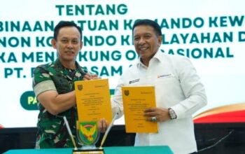 Penandatanganan kerja sama antara Kodam II Sriwijaya dan PT Bukit Asam di Makodam II Sriwijaya