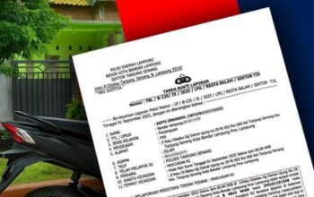 Polisi olah TKP kasus motor hilang di Bandar Lampung