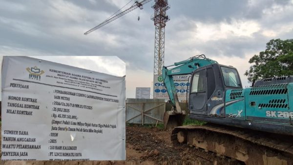 Pembangunan Gedung Laboratorium IAIN Metro enam lantai senilai Rp45,7 miliar