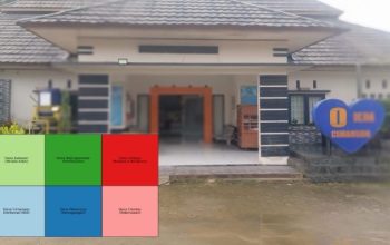 Pemandangan wilayah Kecamatan Cimanggu di Kabupaten Sukabumi dengan lahan pertanian yang luas
