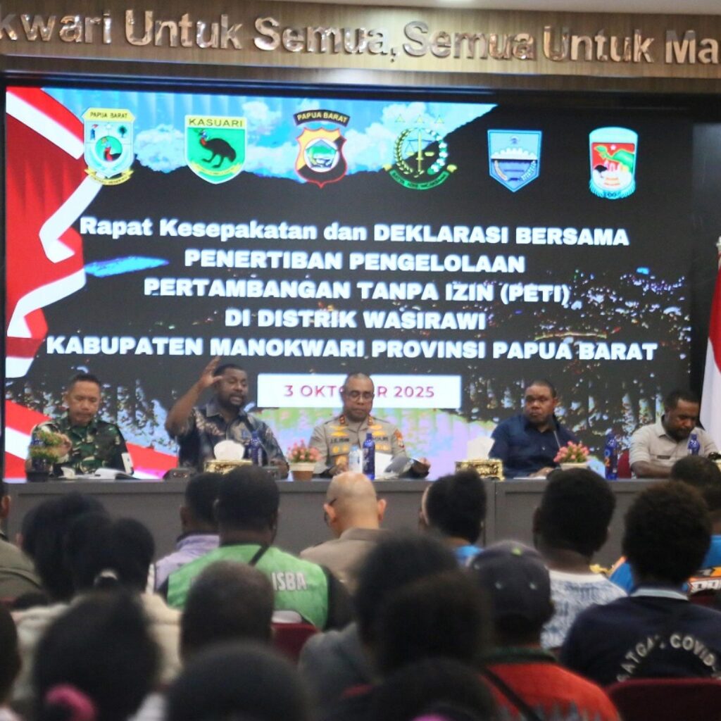 Deklarasi Bersama Penertiban PETI di Wasirawi, Polda Papua Barat Tegaskan Komitmen