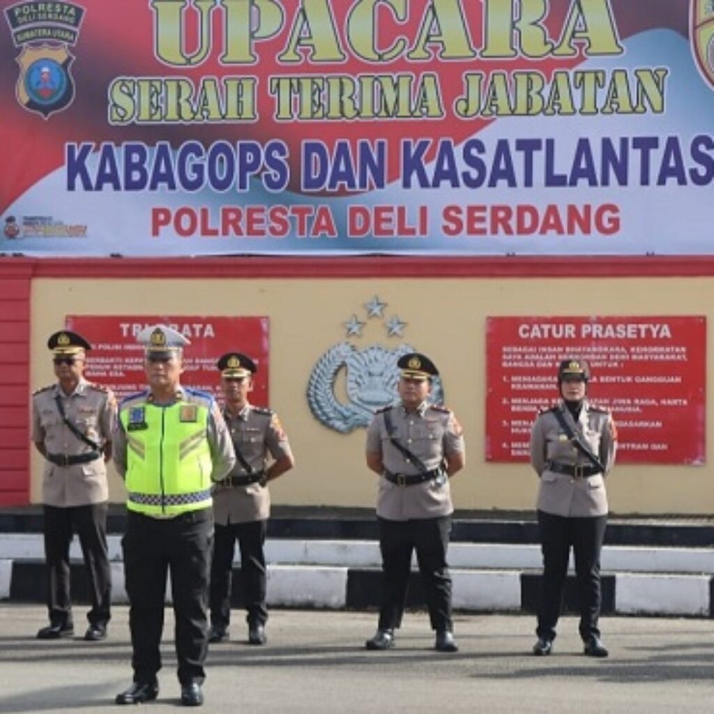 Kapolresta Deli Serdang Pimpin Sertijab Kabag Ops dan Kasat Lantas