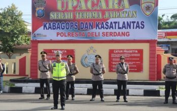 Kapolresta Deli Serdang Pimpin Sertijab Kabag Ops dan Kasat Lantas