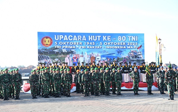 HUT ke-80 TNI di Palembang: Kodam II/Sriwijaya Tegaskan Komitmen “TNI PRIMA, TNI Rakyat, Indonesia Maju”