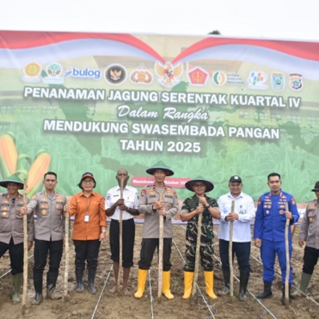 Polda Papua Barat Gelar Tanam Raya Jagung Serentak untuk Dukung Ketahanan Pangan Nasional