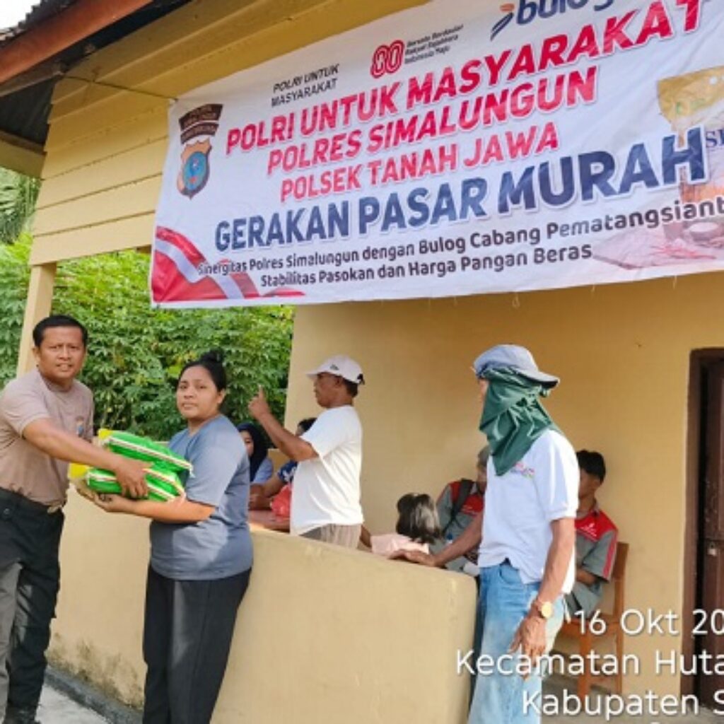 Polres Simalungun Salurkan 10 Ton Beras Murah untuk Bantu Warga