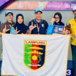 Atlet renang Lampung Ajeng Perwito Sari meraih medali perunggu di Pornas Korpri XVII 2025 Palembang