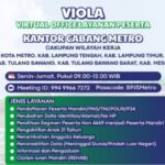 Petugas BPJS Kesehatan menjelaskan layanan VIOLA kepada peserta JKN di Metro.