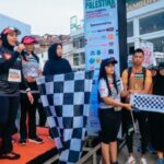 Ratusan Warga Lampung Ikuti Charity Run For Palestina Bersama Purnama Wulan Sari