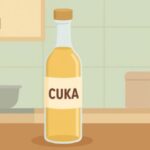 Botol cuka dapur di meja dapur program makanan bergizi di Kecamatan Menes Pandeglang