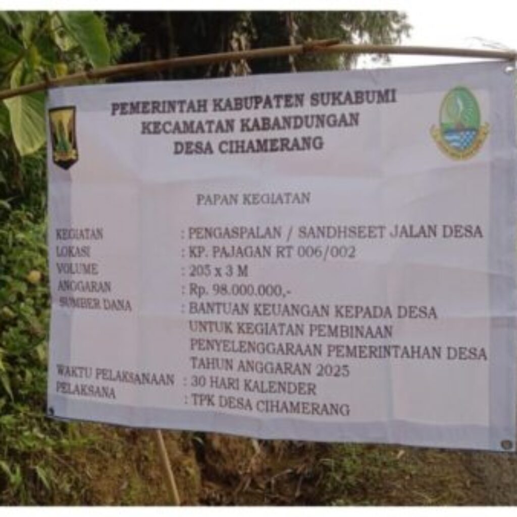 Dana Desa Cihamerang Rp130 Juta Dipertanyakan, Kades dan BPD Bungkam