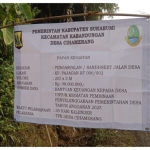 Dana Desa Cihamerang Rp130 Juta Dipertanyakan, Kades dan BPD Bungkam