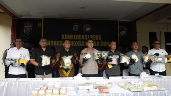 Polda Sumut gelar konferensi pers ungkap 571 kasus narkoba di Sumatera Utara