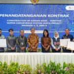 Menteri Dody Hanggodo saat penandatanganan kontrak Proyek KSCS di Jakarta