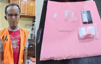 Satresnarkoba Polresta Deli Serdang amankan pengedar sabu di Namo Rambe.