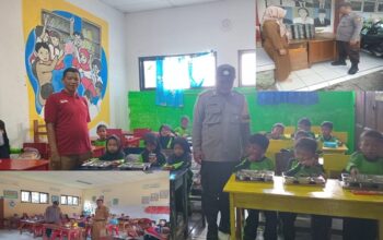 Bripka Anton Donson Dolok Saribu Pantau Distribusi Makan Bergizi Gratis di SDN 02 Cigondang