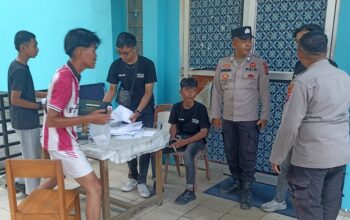 Polsek Rangkasbitung Edukasi Kamtibmas Panitia Futsal di GOR Ona Rangkasbitung