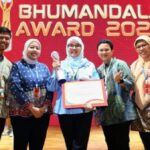 Ilustrasi inovasi Dashboard 3D Geospasial Kementerian PU yang meraih Bhumandala Award 2025.