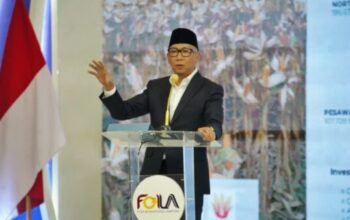 Gubernur Lampung Rahmat Mirzani Djausal membuka Forum Investasi Lampung 2025 di Jakarta