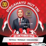 Ketua DPRD Metro Ria Hartini Beri Ucapan HUT TNI ke-80