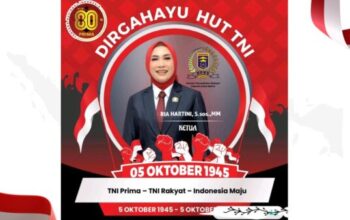 Ketua DPRD Metro Ria Hartini Beri Ucapan HUT TNI ke-80