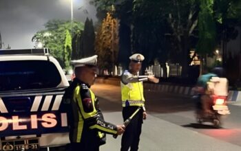 Personel Polresta Deli Serdang melaksanakan patroli malam antisipasi 3C dan geng motor