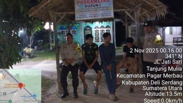 Personel Polresta Deli Serdang melaksanakan Patroli Presisi di wilayah hukum untuk menjaga Kamtibmas.