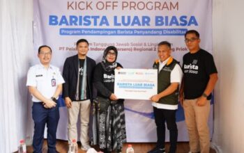 Pelindo Tanjung Priok gelar pelatihan barista bagi penyandang disabilitas di Rumah Qur’an Disabilitas Cilincing.